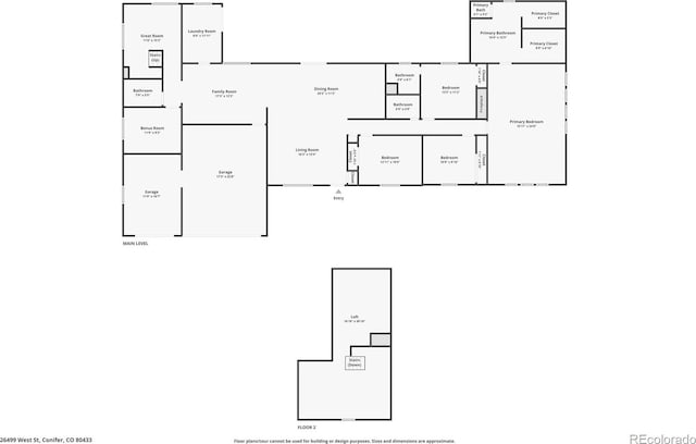 26499 W St, Conifer, CO 80433 - view of floor plan / room layout