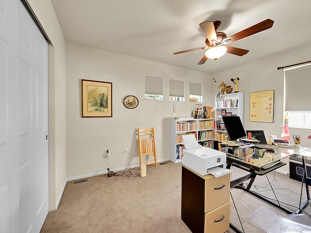 10565 Kicking Horse Dr, Littleton, CO 80125 - office space featuring a ceiling fan and light colored carpet