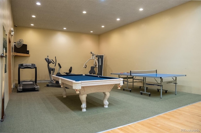 765 Columbine St Unit C203, Breckenridge, CO 80424 - playroom with recessed lighting, wood finished floors, and billiards table