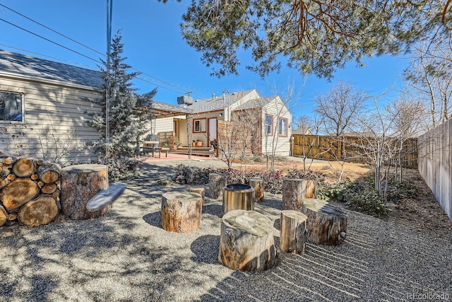 view of patio featuring a fenced backyard