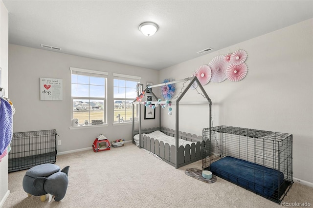 bedroom with carpet floors