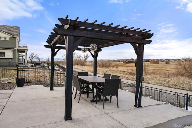 view of patio / terrace with a pergola