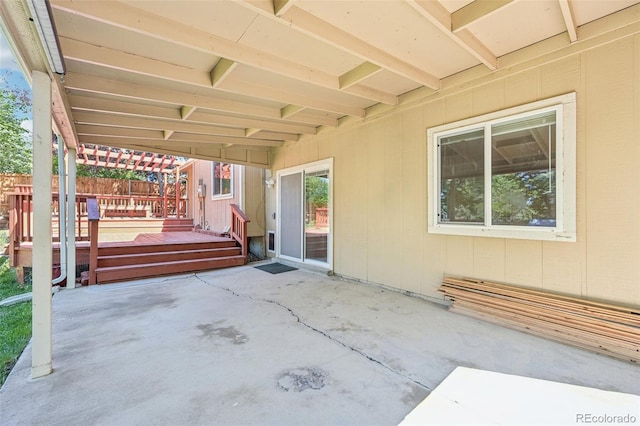 view of patio with a deck