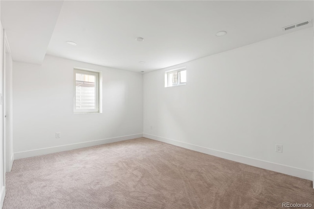 view of carpeted empty room