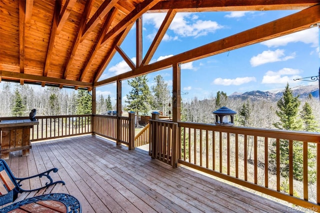 631 County Road 61, Cripple Creek, CO 80813 - wooden terrace with a mountain view