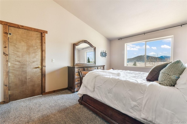 631 County Road 61, Cripple Creek, CO 80813 - carpeted bedroom with vaulted ceiling and baseboards