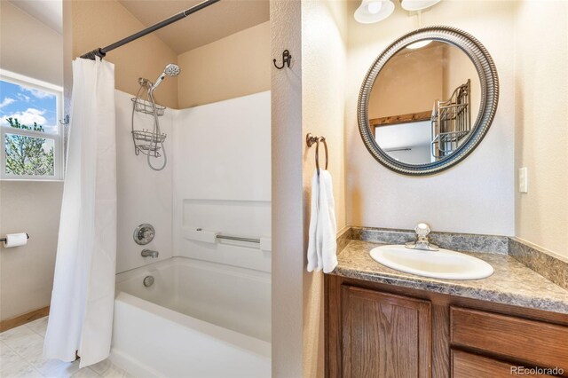 631 County Road 61, Cripple Creek, CO 80813 - bathroom with shower / bath combo with shower curtain and vanity