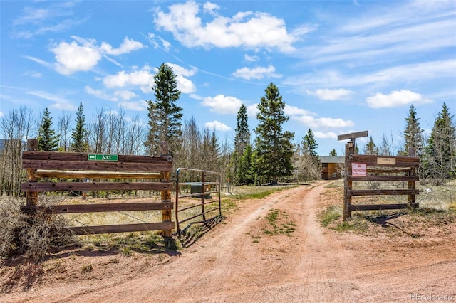 631 County Road 61, Cripple Creek, CO 80813 - view of dirt / gravel road featuring a gate