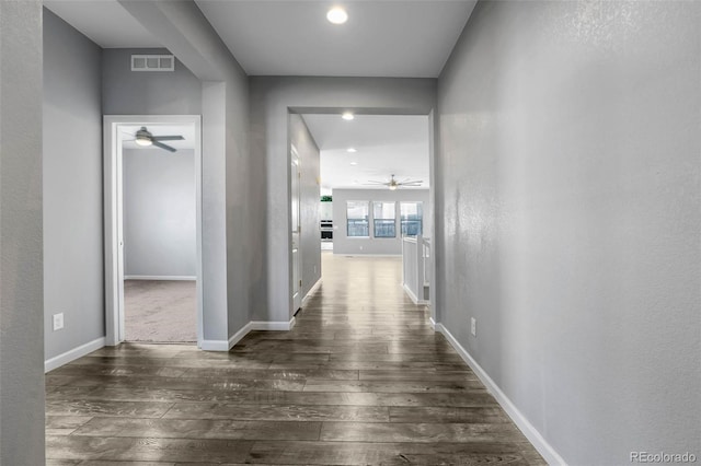 6932 E 133rd Ave, Thornton, CO 80602 - hallway featuring hardwood / wood-style flooring and recessed lighting