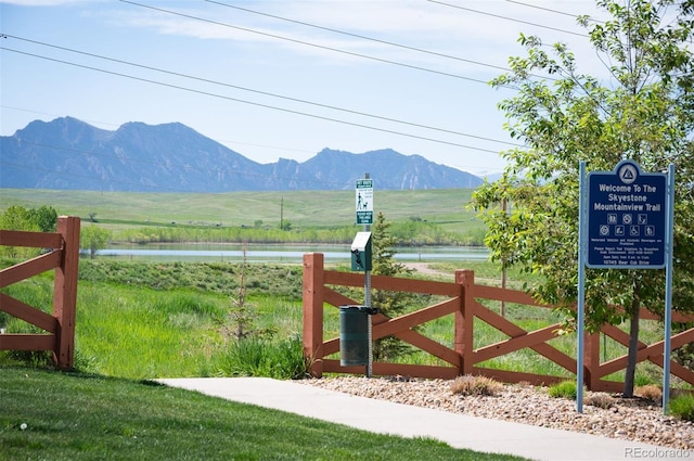10786 Bear Cub Dr, Broomfield, CO 80021 - view of mountain backdrop featuring a nearby body of water