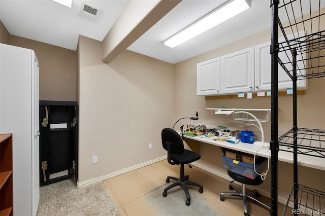 85 Willowleaf Dr, Littleton, CO 80127 - office with baseboards and built in study area