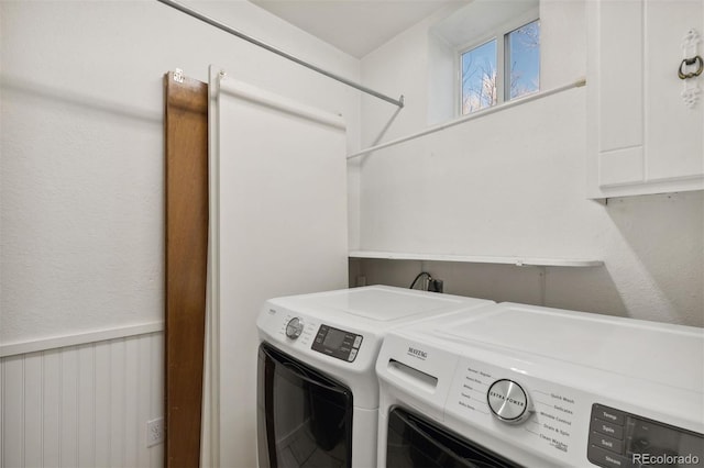 washroom featuring separate washer and dryer