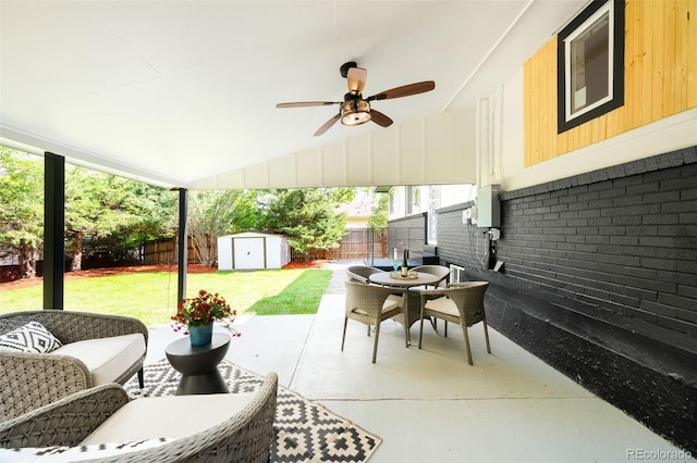 6512 Upham St, Arvada, CO 80003 - view of patio featuring ceiling fan