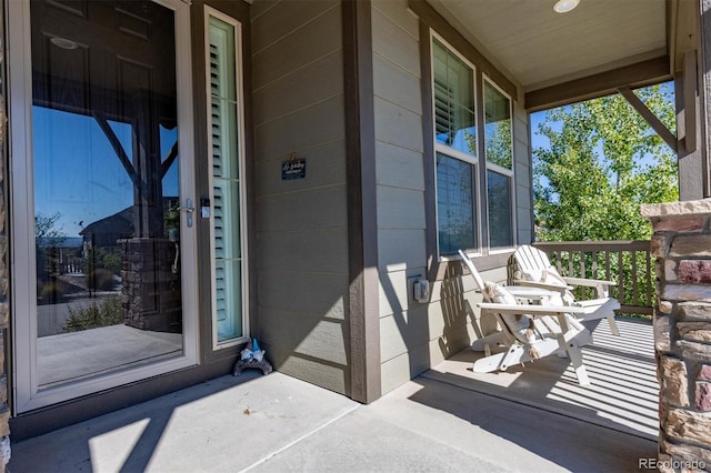 exterior space featuring a porch