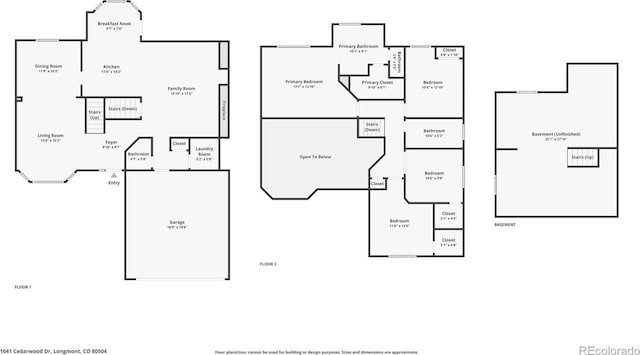 1641 Cedarwood Dr, Longmont, CO 80504 - floor plan / room layout