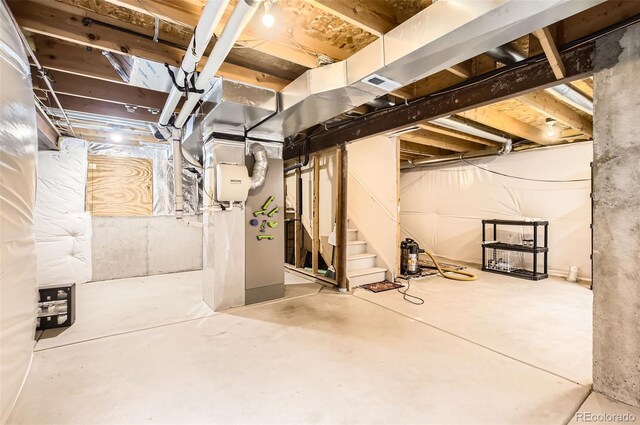 1641 Cedarwood Dr, Longmont, CO 80504 - unfinished below grade area with stairs