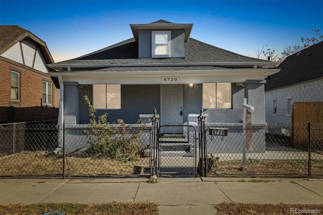 view of front of home with a porch