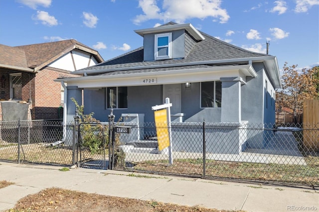 bungalow-style house featuring covered porch