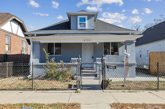 bungalow-style house featuring a porch