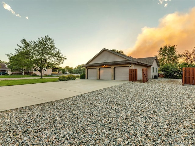 view of front of house featuring a garage