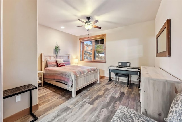 52 Buckskin Ln, Silverthorne, CO 80498 - bedroom featuring wood finished floors, ceiling fan, and recessed lighting