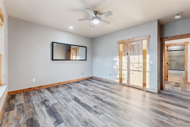 52 Buckskin Ln, Silverthorne, CO 80498 - unfurnished bedroom featuring wood finished floors, recessed lighting, and a ceiling fan