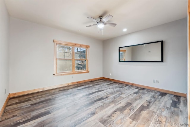 52 Buckskin Ln, Silverthorne, CO 80498 - empty room featuring ceiling fan, wood finished floors, and recessed lighting