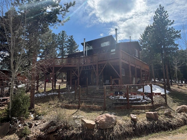 33508 Persistence Ave, Pine, CO 80470 - back of house with a wooden deck