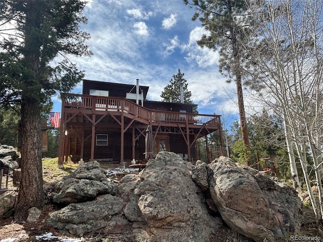 33508 Persistence Ave, Pine, CO 80470 - rear view of house featuring a deck