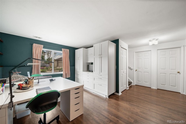 1482 S Pitkin Cir, Aurora, CO 80017 - office featuring dark wood-style floors