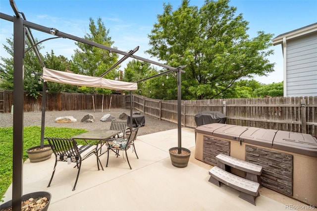 1482 S Pitkin Cir, Aurora, CO 80017 - fenced backyard featuring a patio, outdoor dining area, and area for grilling