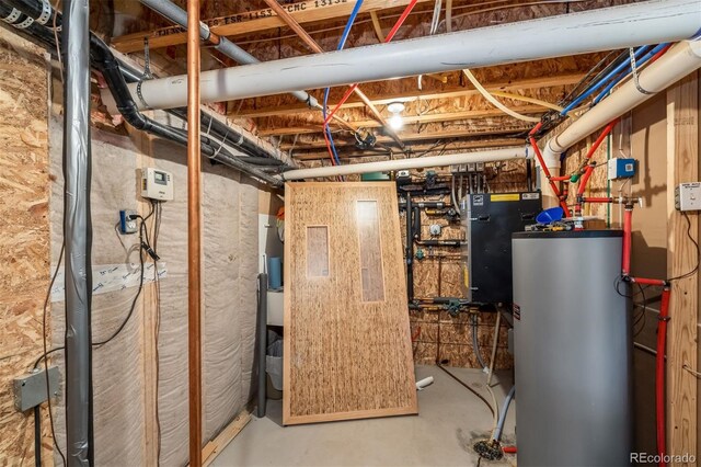 551 Spade Pl, Jefferson, CO 80456 - unfinished below grade area with water heater