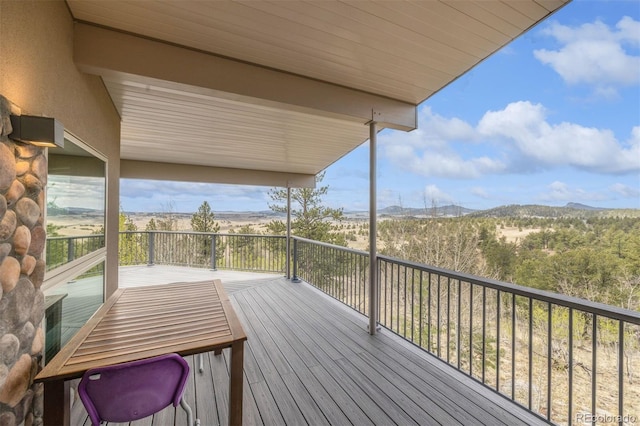 551 Spade Pl, Jefferson, CO 80456 - wooden terrace with a mountain view