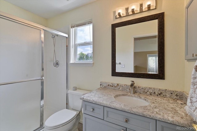 12671 Home Farm Ln, Westminster, CO 80234 - bathroom featuring vanity, a shower stall, and toilet
