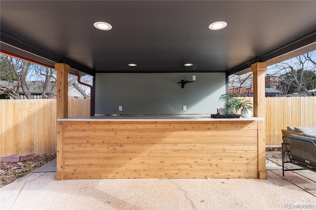 view of patio / terrace with ceiling fan