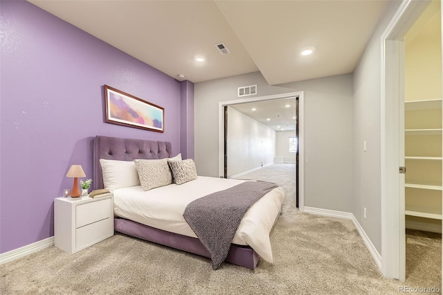 view of carpeted bedroom