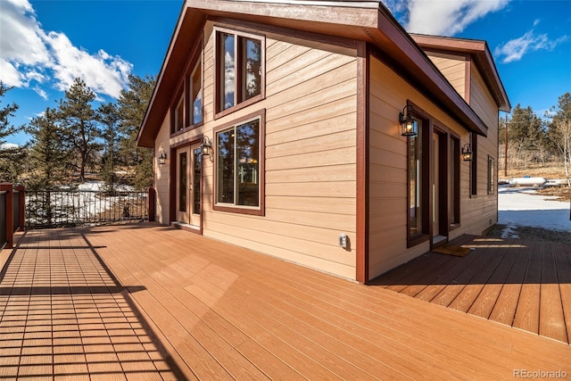 view of wooden terrace