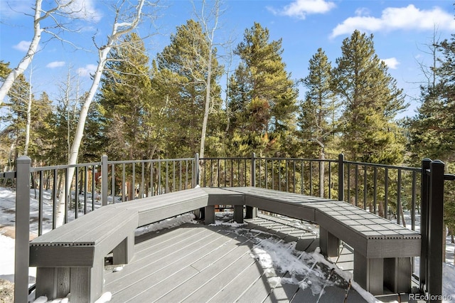 266 Lodgepole Dr, Evergreen, CO 80439 - view of wooden terrace