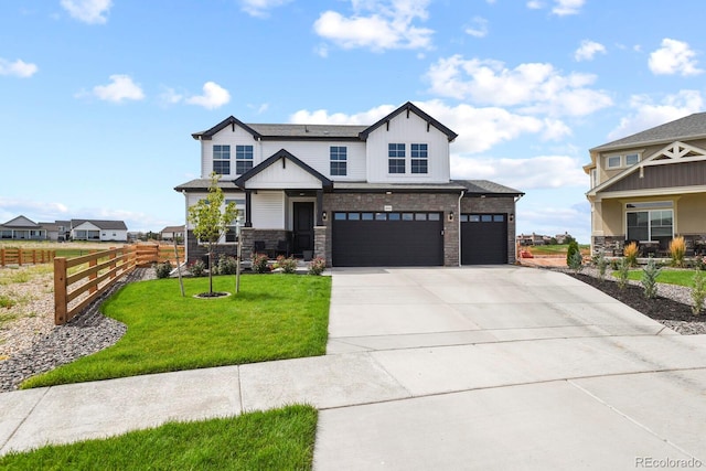 16002 E 111th Cir, Commerce City, CO 80022 - craftsman inspired home with stone siding, driveway, a garage, and board and batten siding