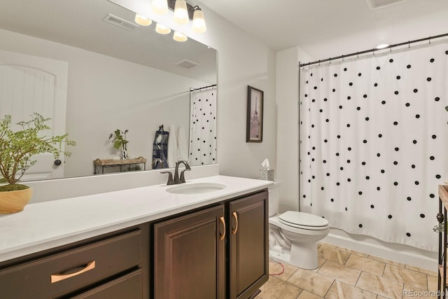 16002 E 111th Cir, Commerce City, CO 80022 - full bath featuring vanity, toilet, tile patterned floors, and shower / bath combo
