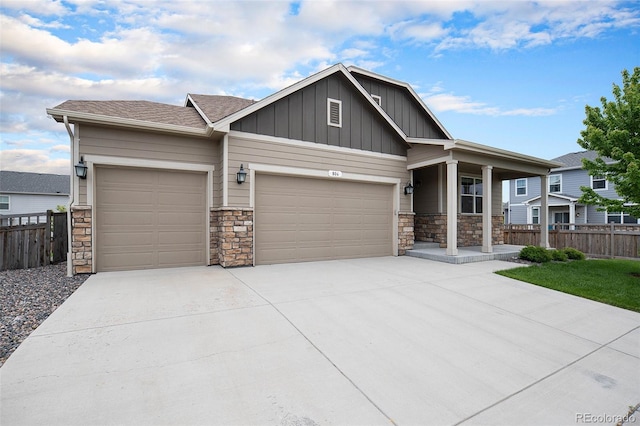 view of front facade with a garage