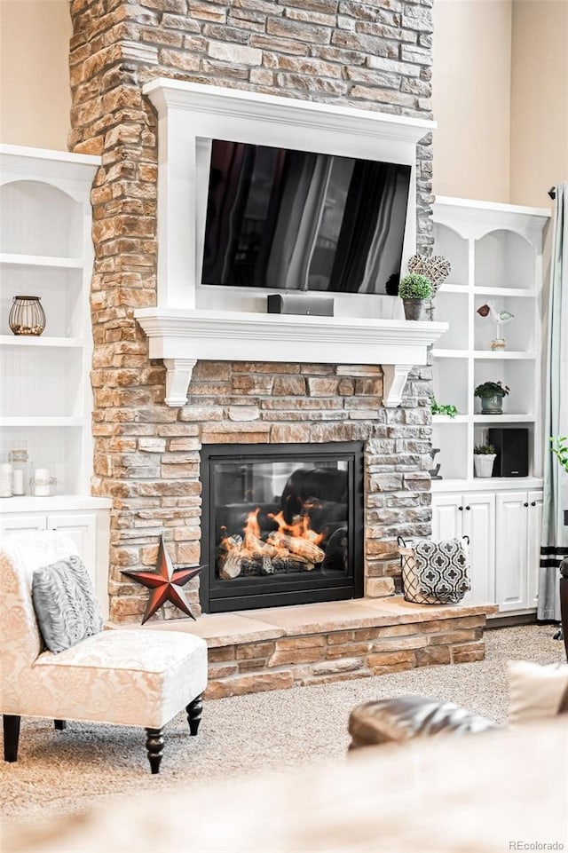 12648 Waterside Ln, Longmont, CO 80504 - detailed view of a fireplace and built in features