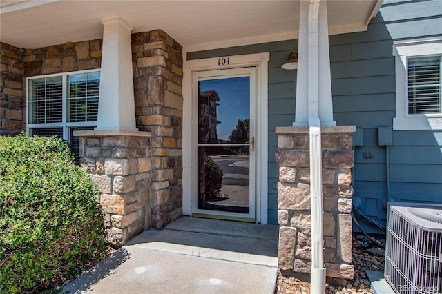 entrance to property with central AC