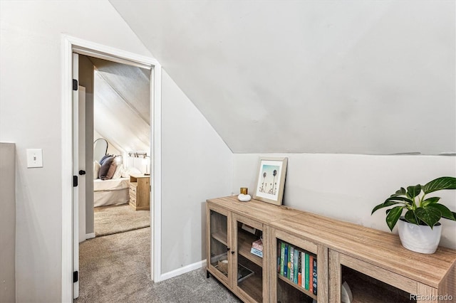 interior space with lofted ceiling