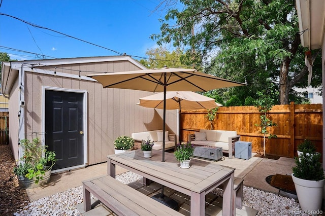 view of patio / terrace with outdoor lounge area