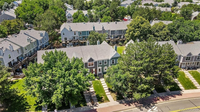 drone / aerial view featuring a residential view