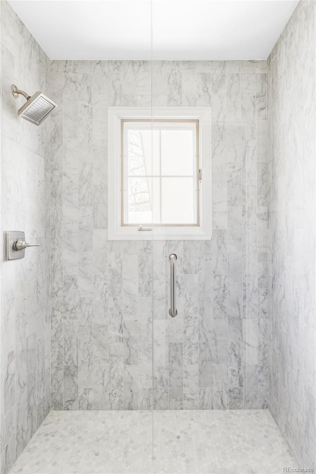 full bathroom with a stall shower