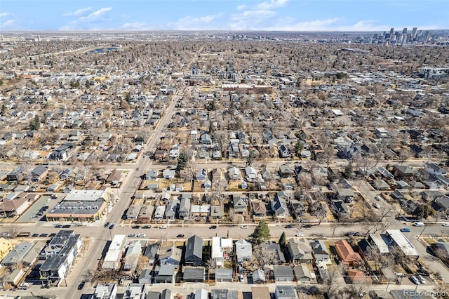 drone / aerial view with a residential view