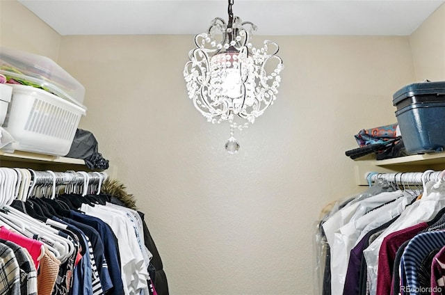 9963 E Carolina Cir Unit 104, Aurora, CO 80247 - spacious closet with a chandelier
