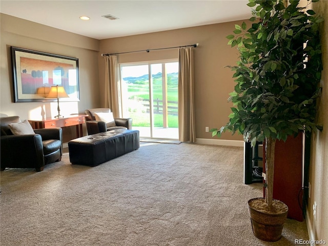 view of carpeted living room